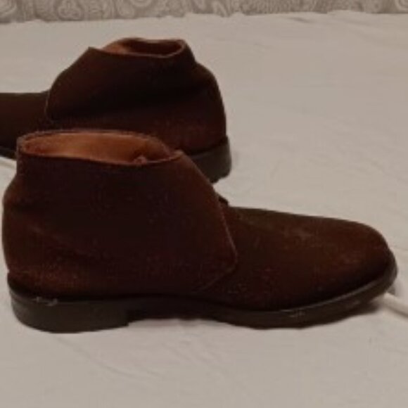 Alan McAfee brown Suede Chukka Boots Men's 12 with Buckle Closure Sophisticated - Picture 2 of 12